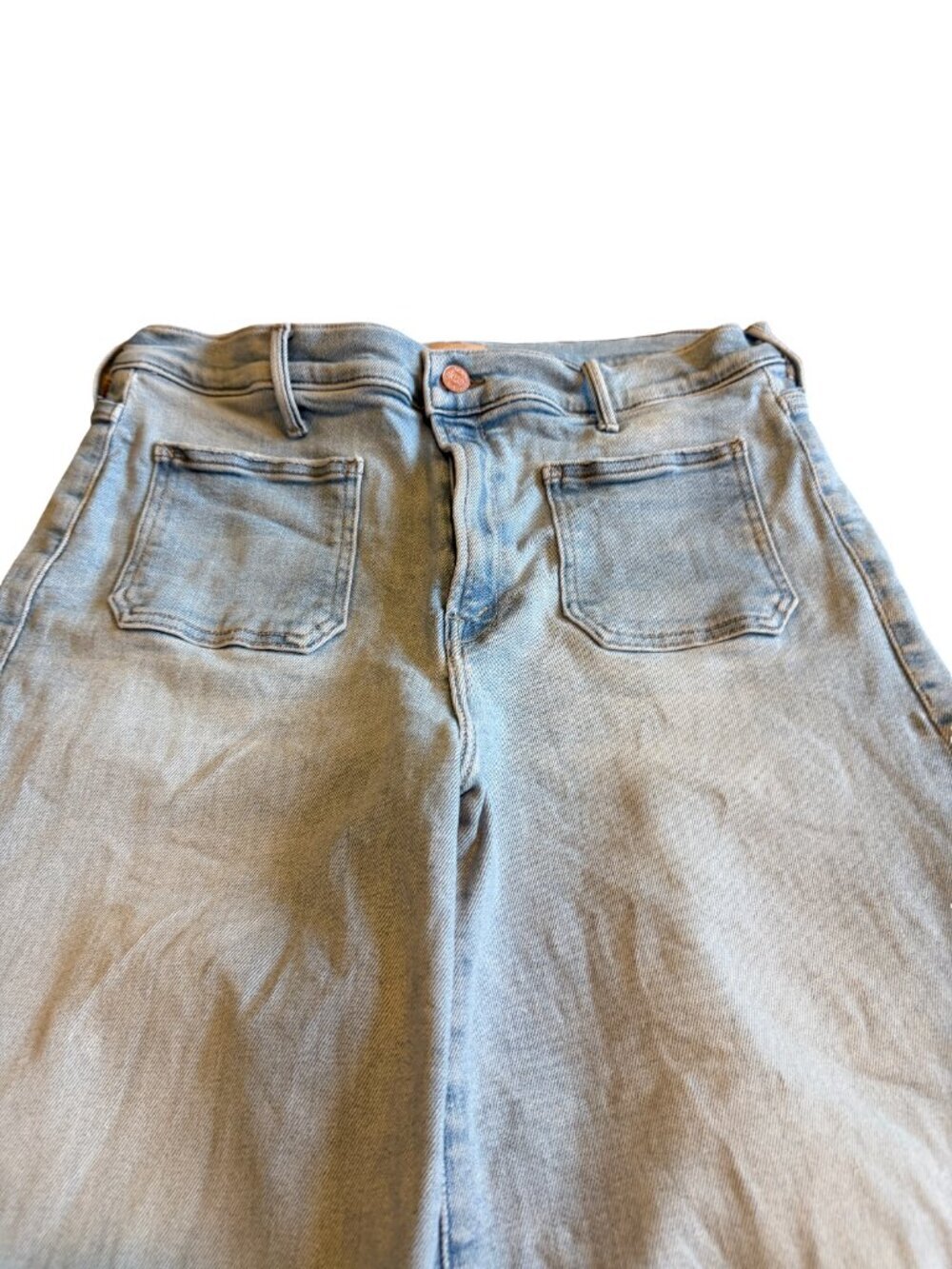 Mother Lil Patch Pocket Undercover Sneak California Cruiser Jeans Size 31 Womens - Picture 2 of 13
